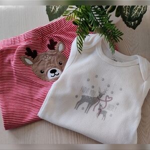 Rene Rofe Baby White Thermal Shirt "I Love you Dearly" & Carter's Pants 6-9mo